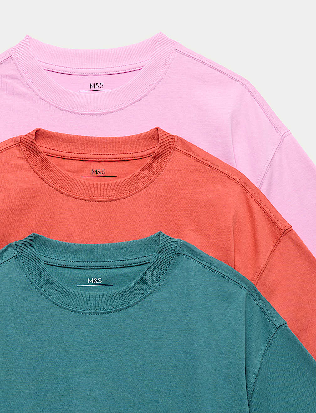 3 Pack Pure Cotton T-Shirts (6-16 Yrs)