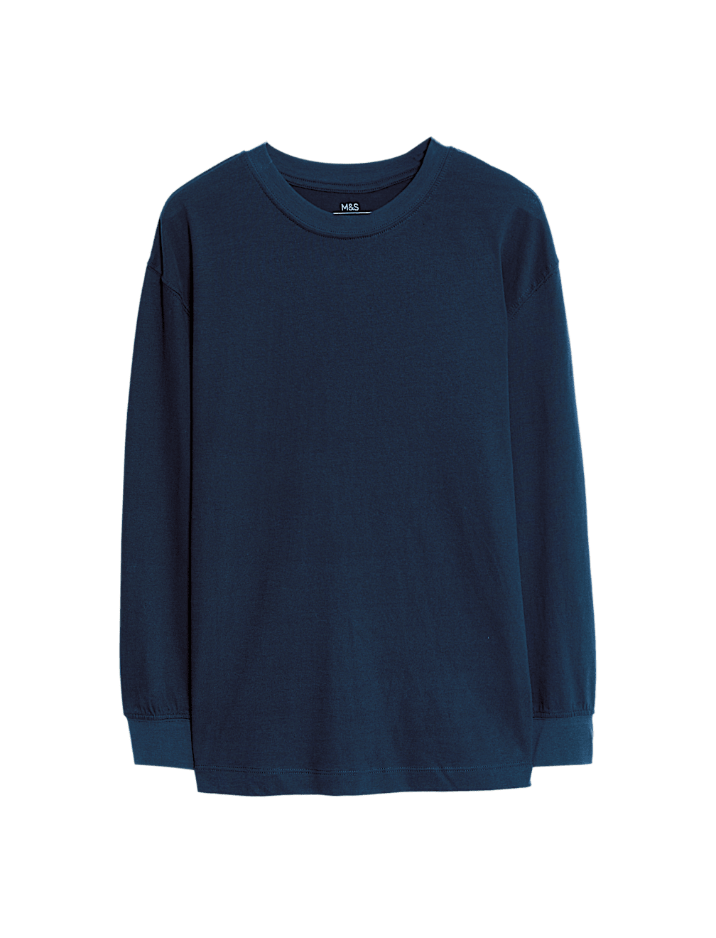 Pure Cotton Plain Long Sleeve Top (6-16 Yrs)