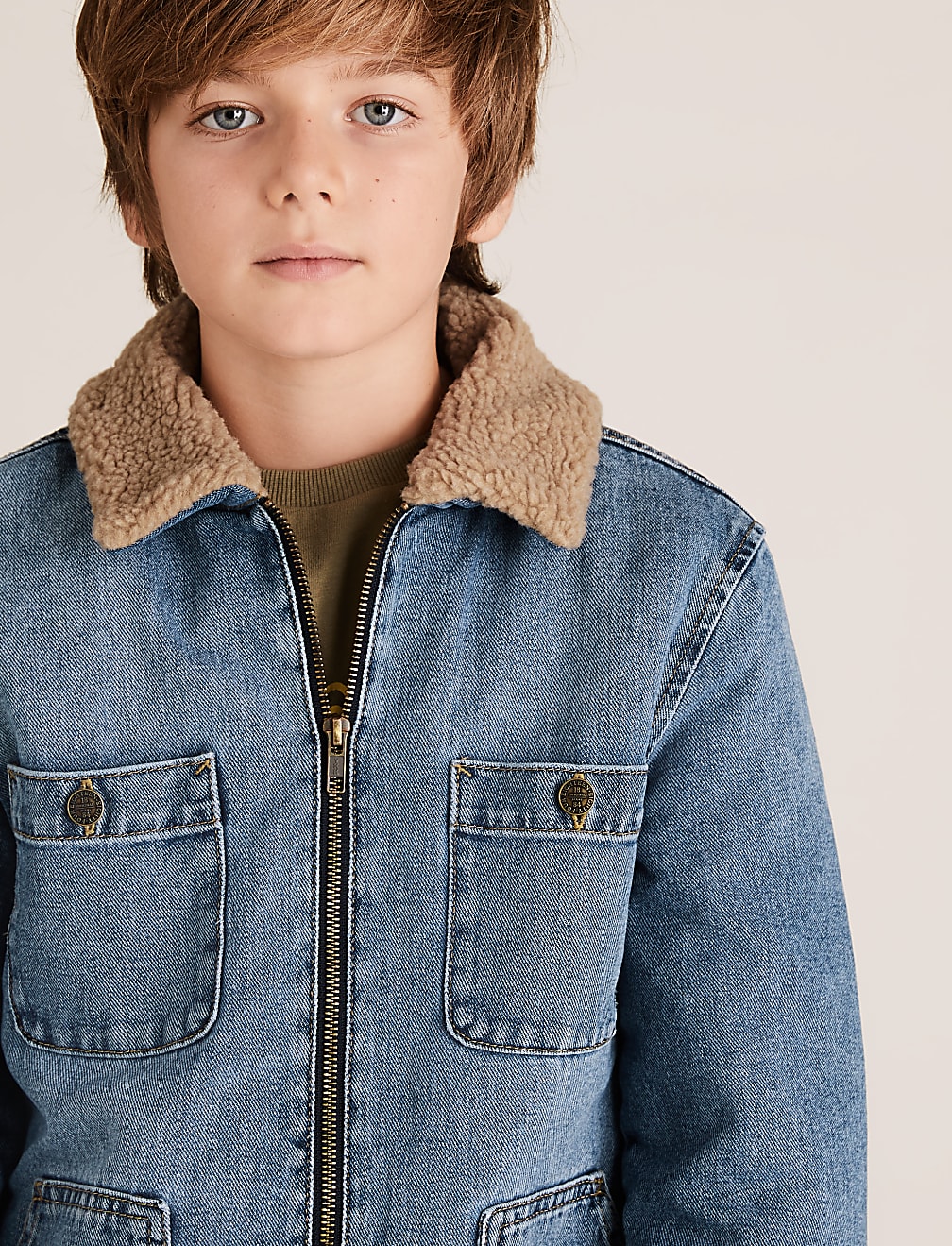 Denim Borg Lined Jacket (6-16 Yrs)