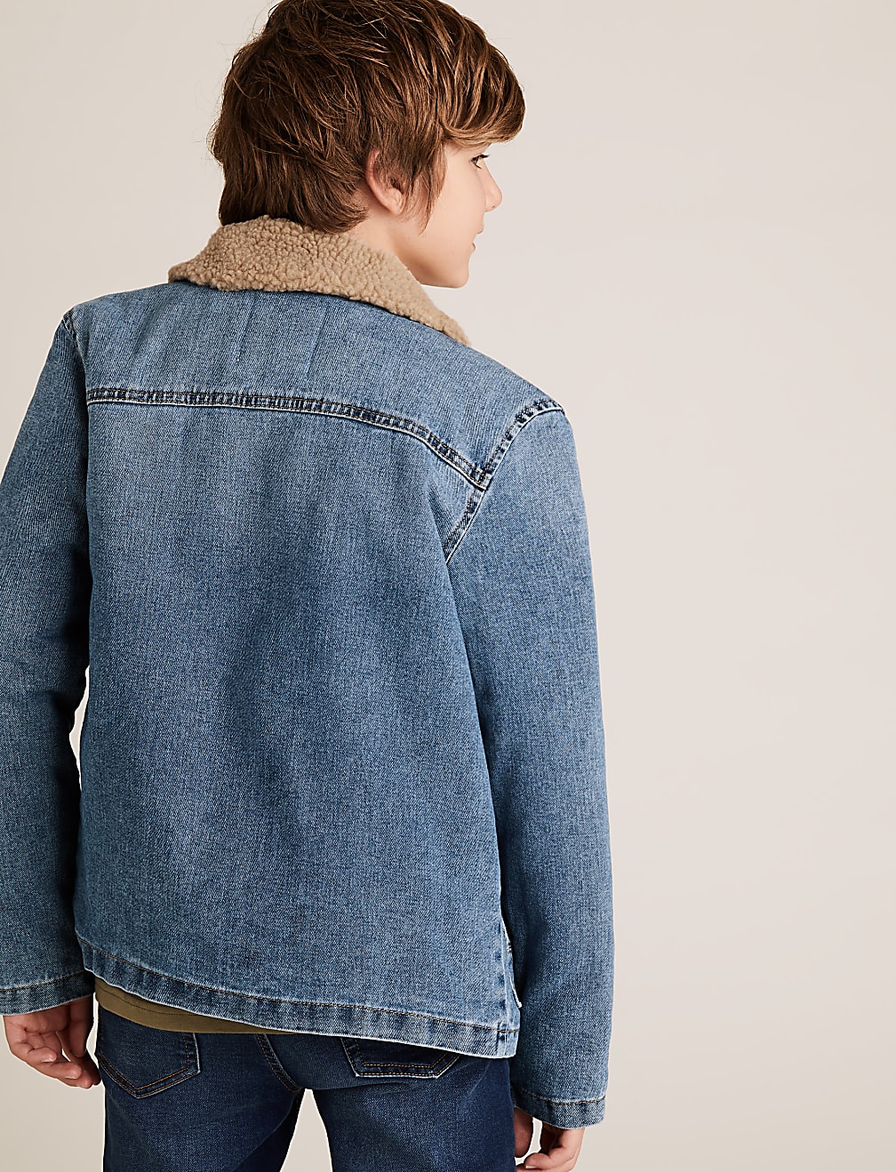 Denim Borg Lined Jacket (6-16 Yrs)