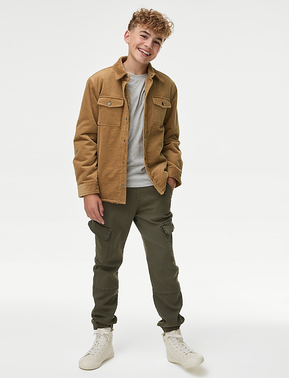 Cord Fleece Lined Shacket (6-16 Yrs)