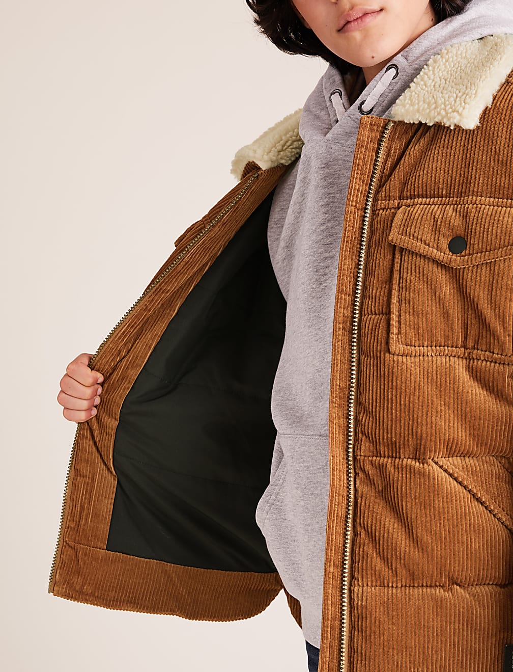 Stormwear&trade; Cotton Padded Cord Jacket (6-16 Yrs)