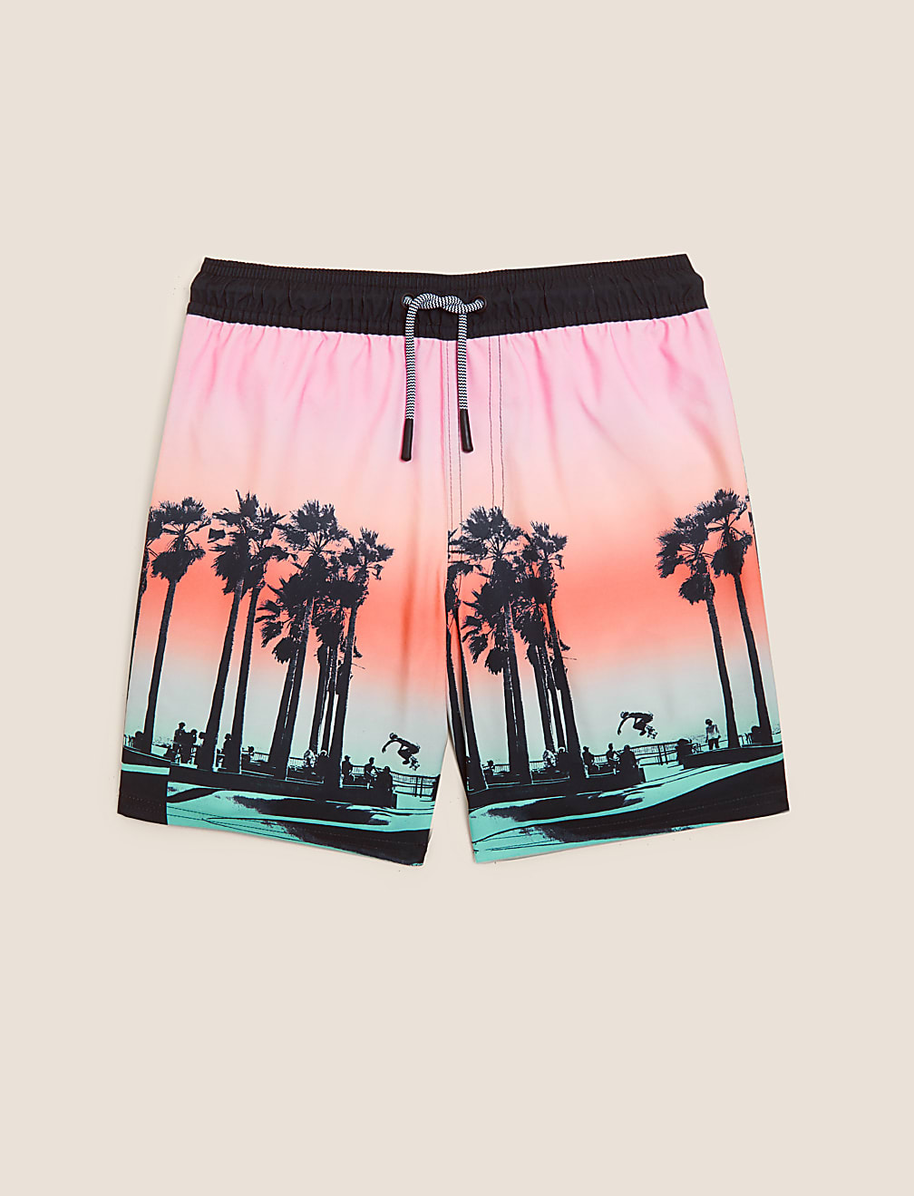 Palm Print Mini Me Swim Short  (6-16 Yrs)