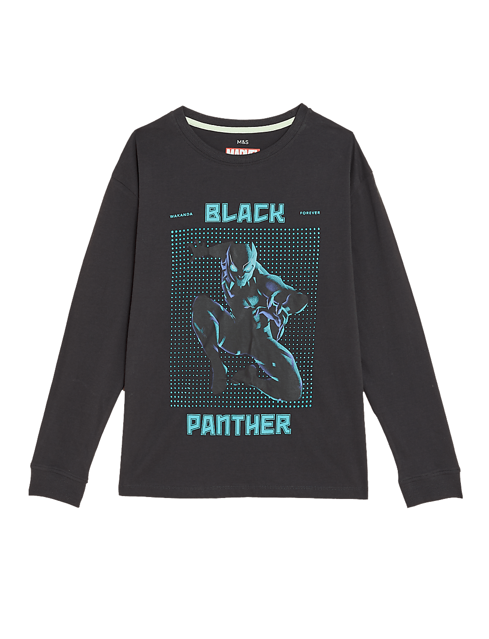 Pure Cotton Black Panther&trade; Top (6-16 Yrs)