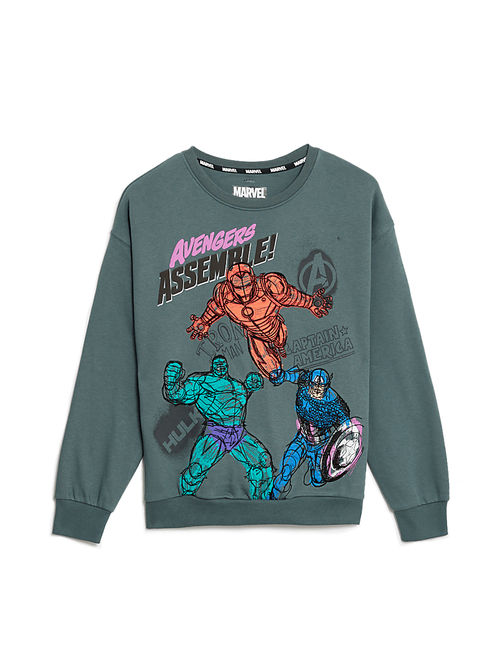 Cotton Rich Marvel™ Sweatshirt (6-16 Yrs)