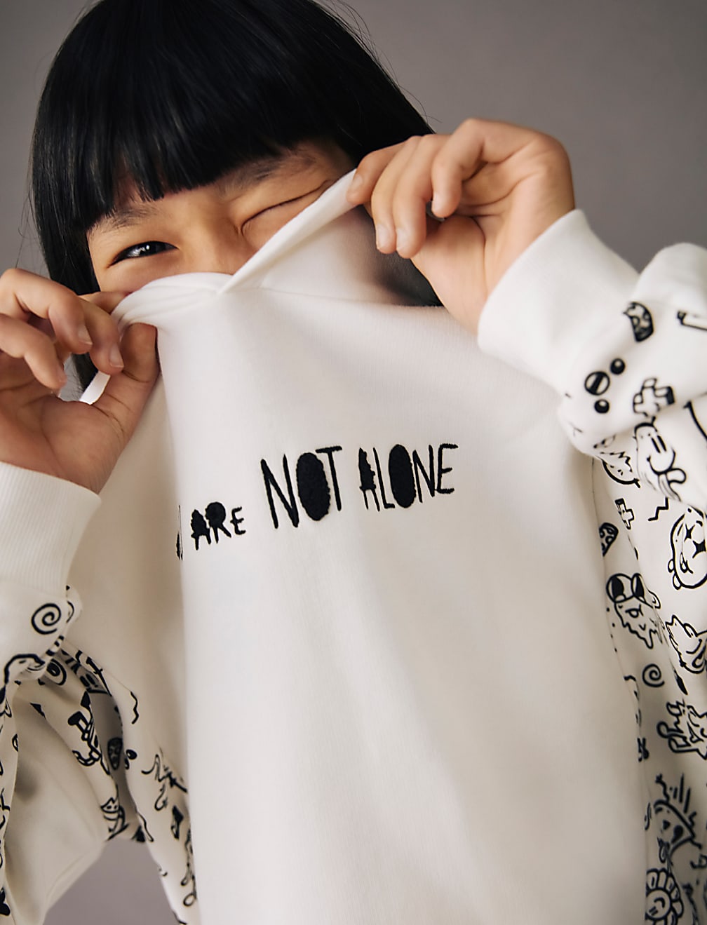Cotton Rich Slogan Hoodie (6-16 Yrs)
