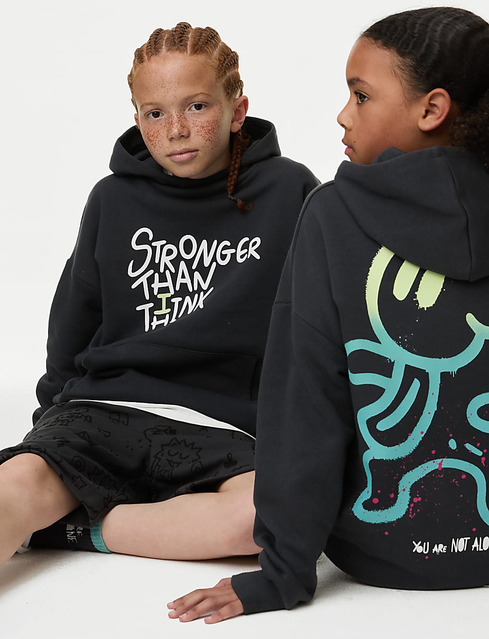 Cotton Rich Slogan Hoodie (6-16 Yrs)