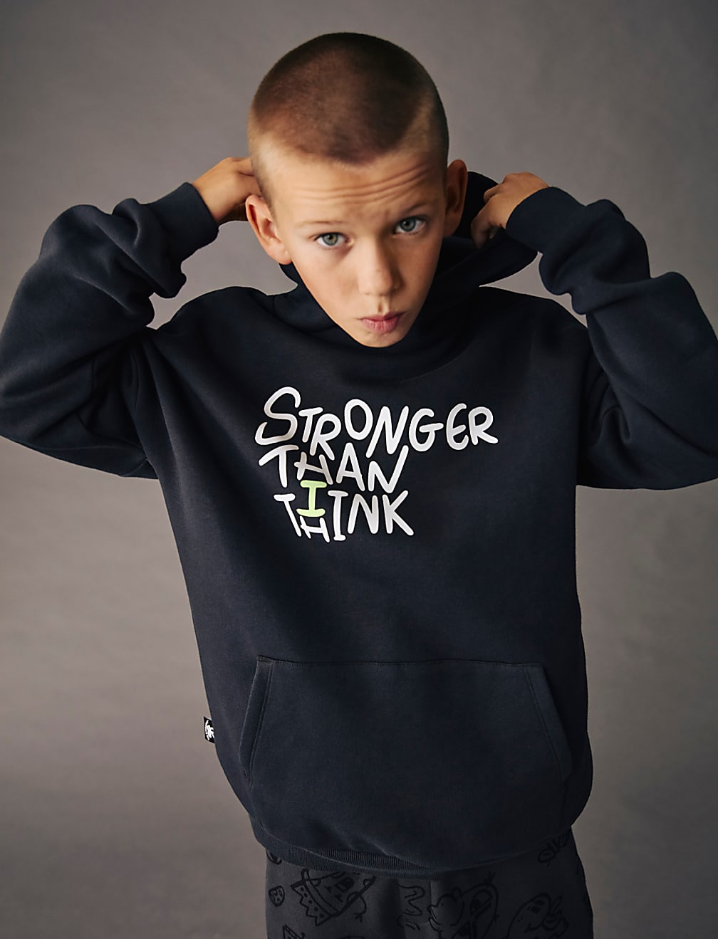 Cotton Rich Slogan Hoodie (6-16 Yrs)
