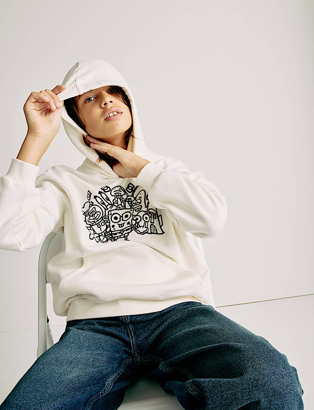 Doodle Boy™ x SpongeBob SquarePants™ Print Hoodie (4-16 Yrs)