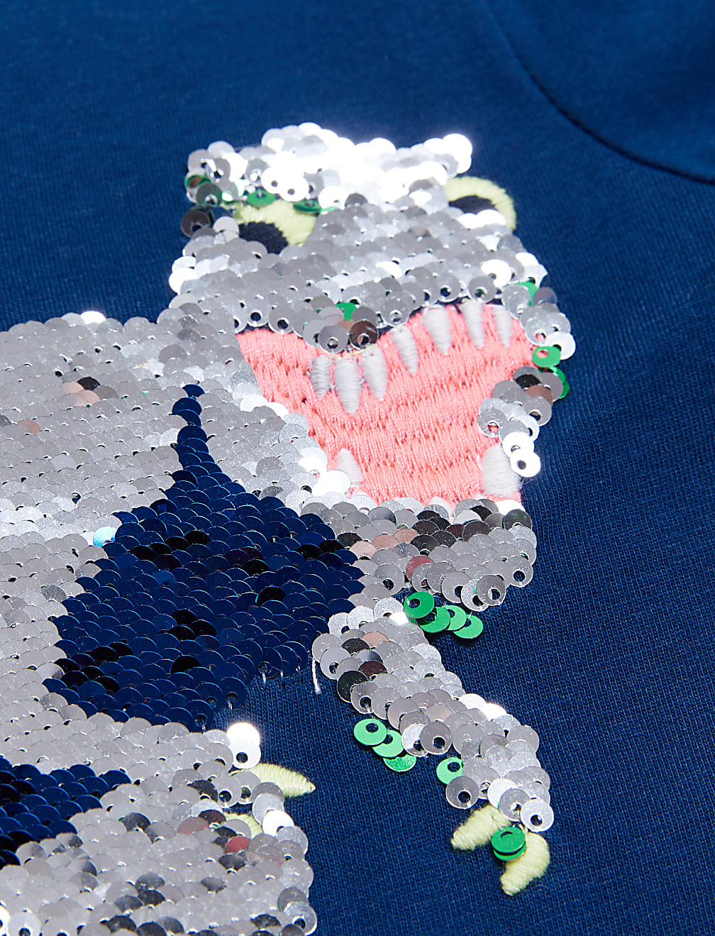 Pure Cotton Sequin Dinosaur T-Shirt