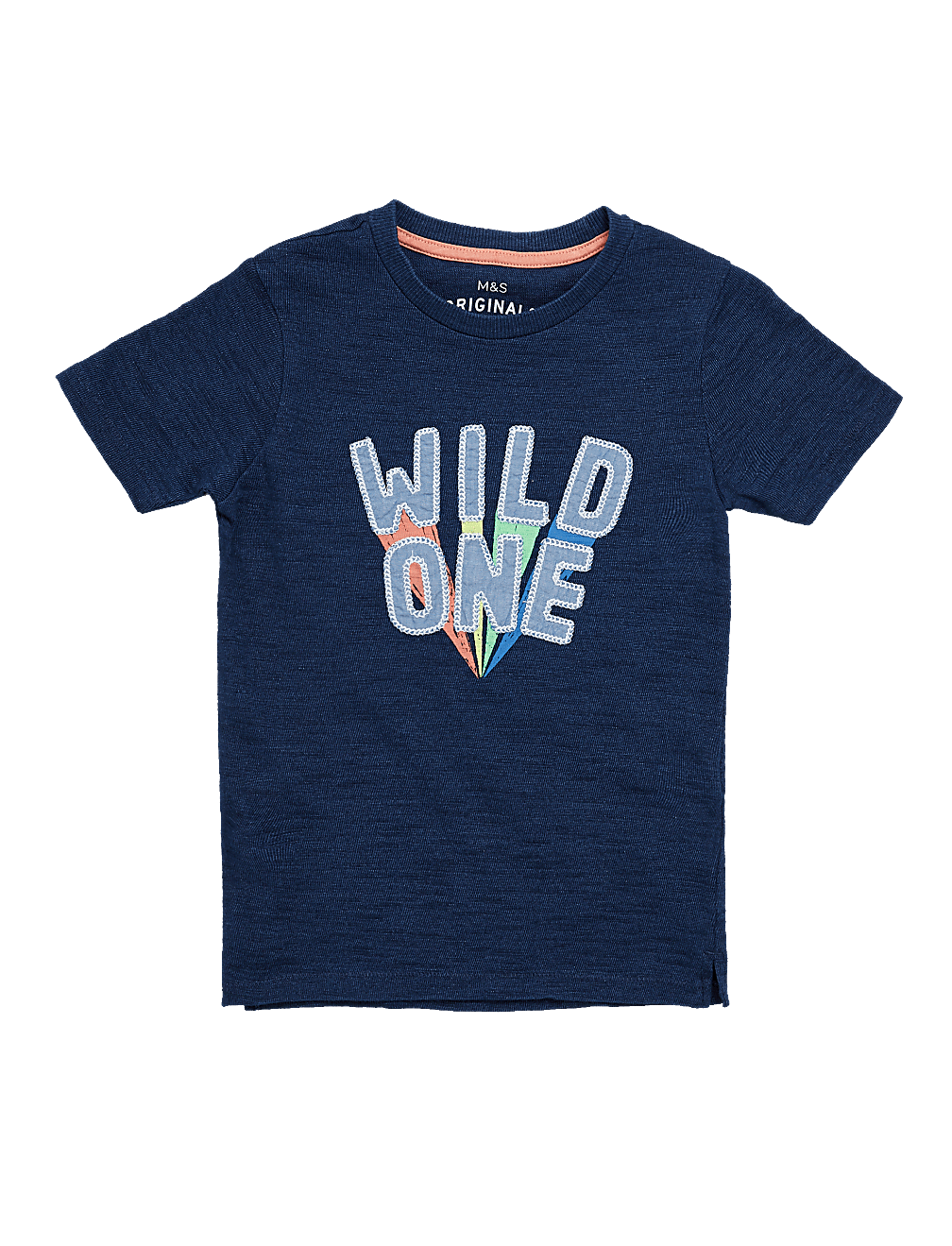 Pure Cotton Wild One Slogan T-Shirt