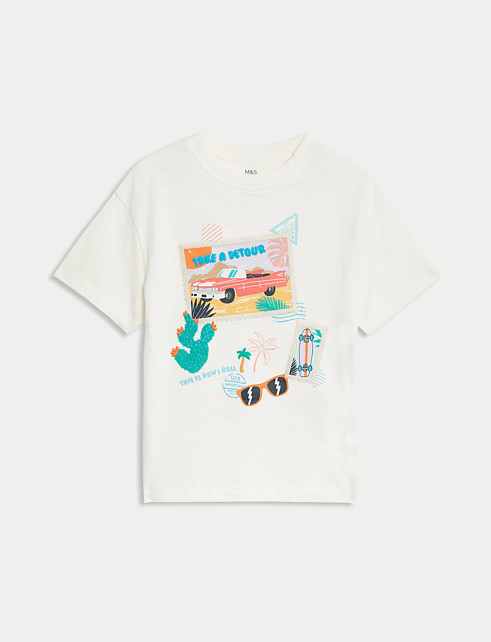 Pure Cotton Postcard T-Shirt (2-8 Yrs)