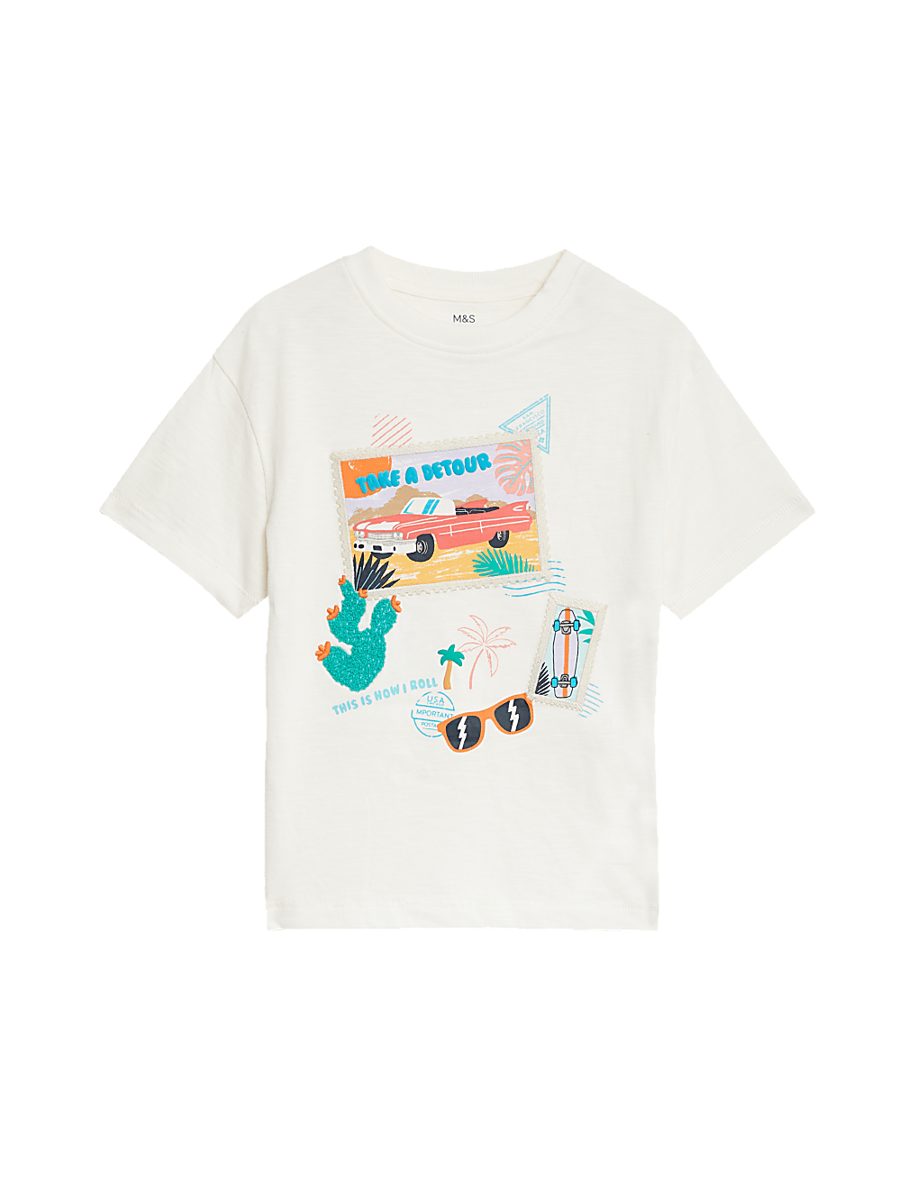 Pure Cotton Postcard T-Shirt (2-8 Yrs)