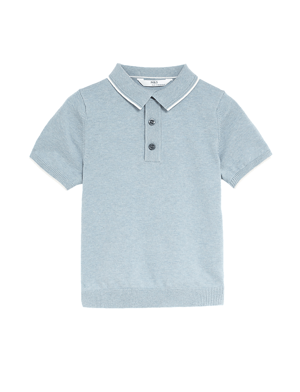 Cotton Rich Knitted Polo Top