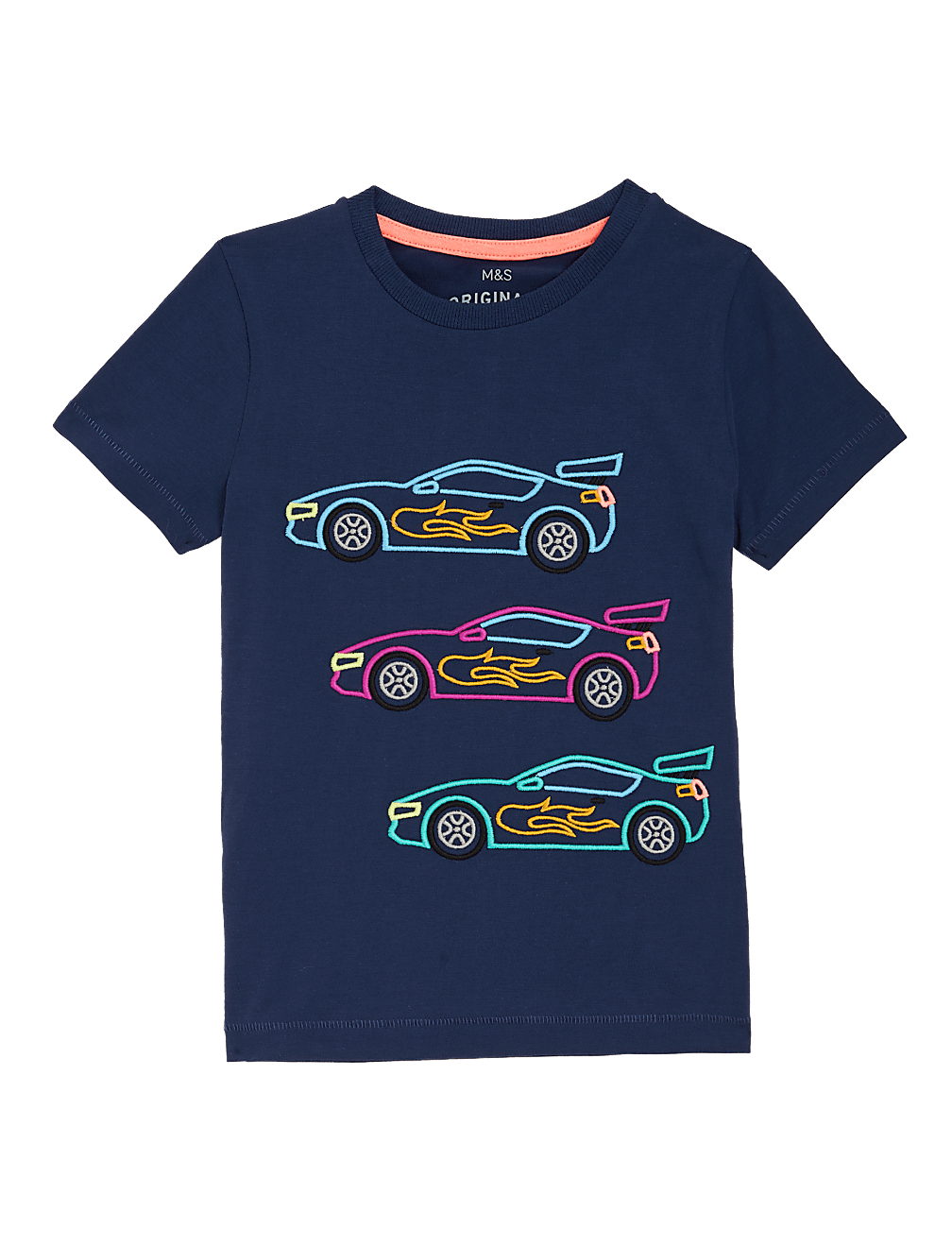 Pure Cotton Embroidered Car T-Shirt (2-7 Yrs)