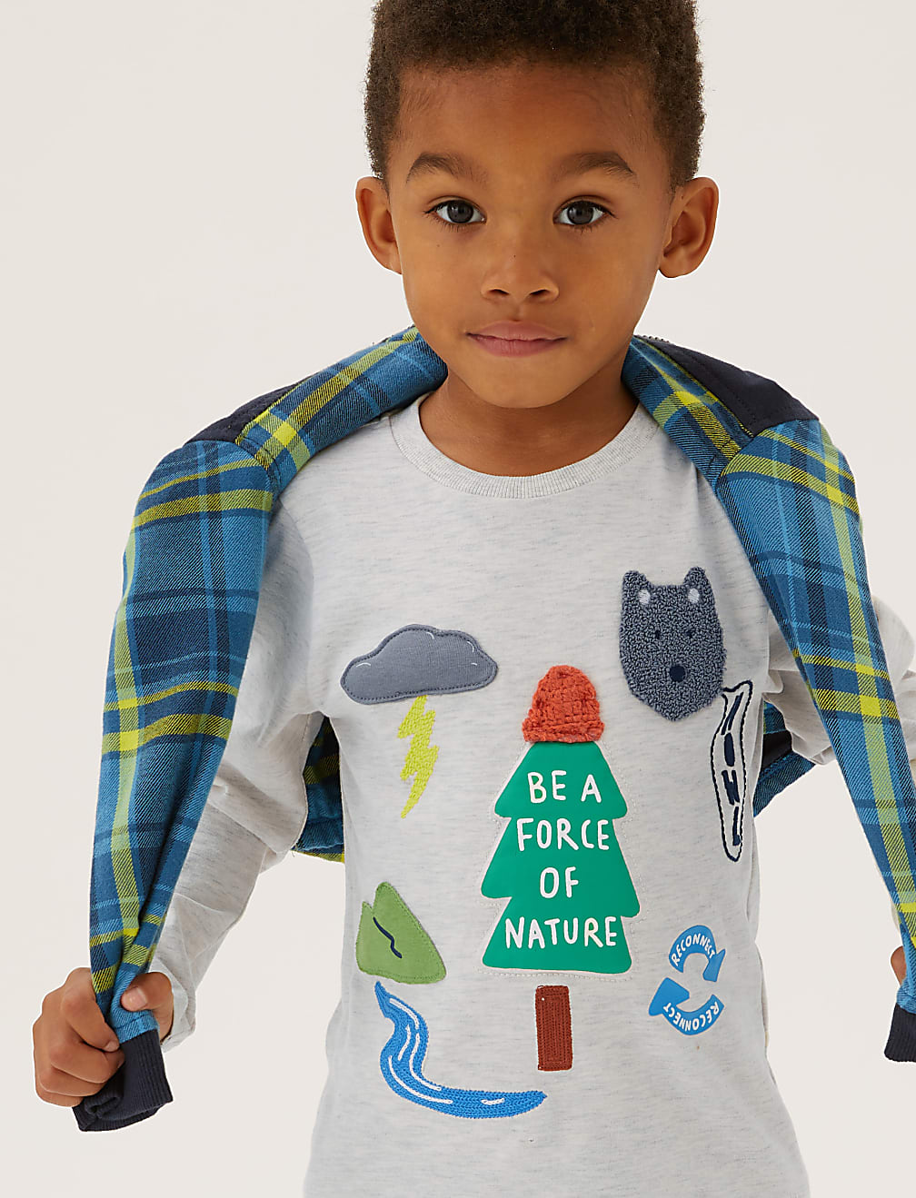 Cotton Rich Nature Embroidered Top (2-7 Yrs)
