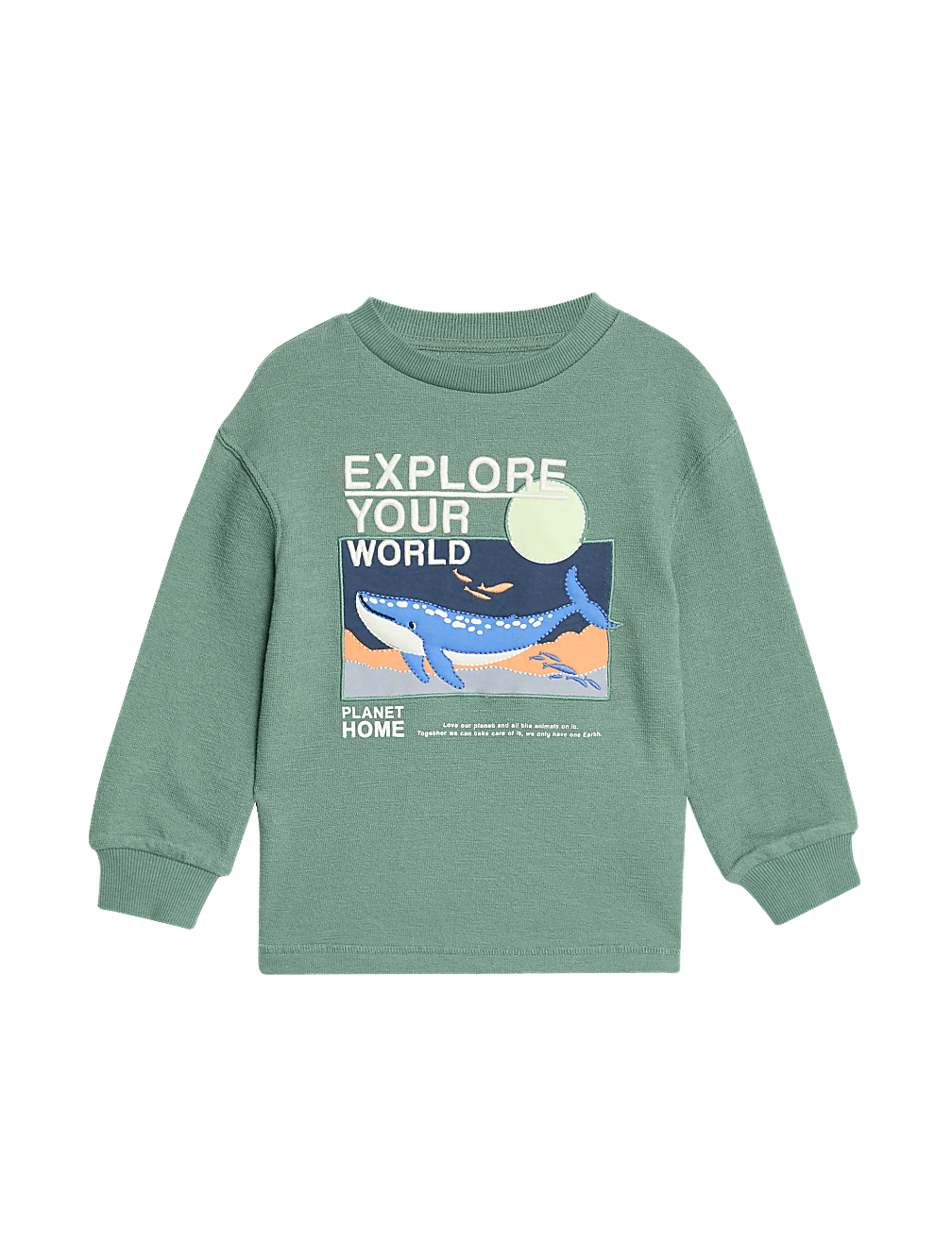 Pure Cotton Whale Top (2-8 Yrs)