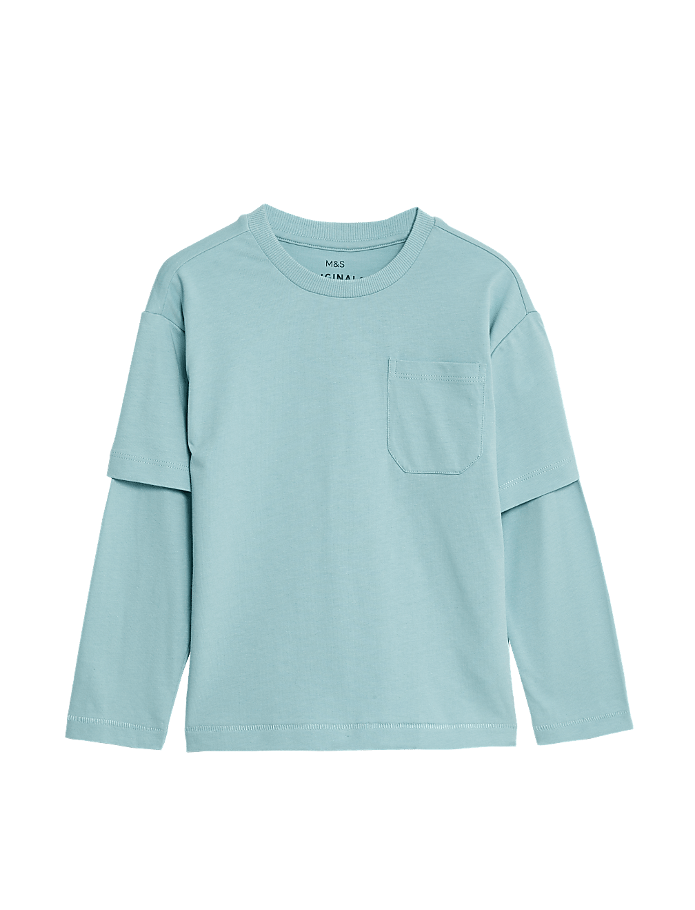 Pure Cotton Mock Sleeve Top (2-8 Yrs)
