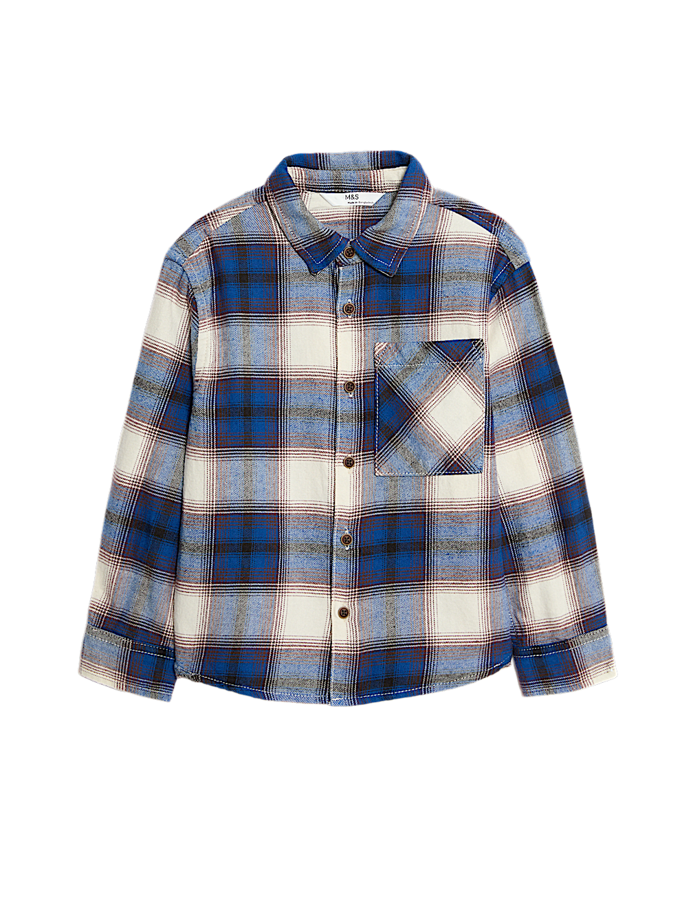 Pure Cotton Brushed Checked Shirt (2-8 Yrs)