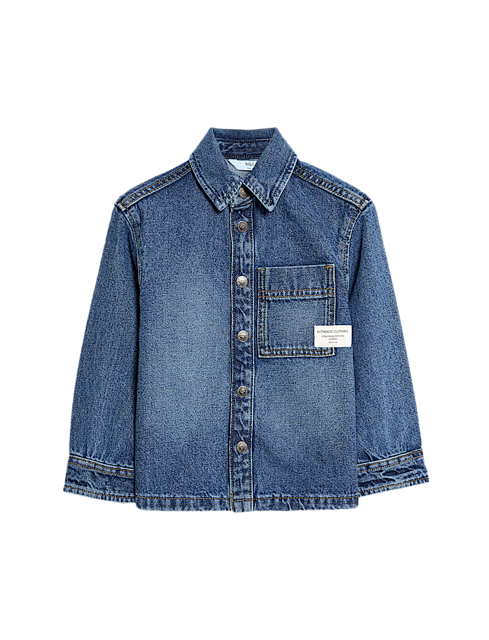 Pure Cotton Twill Denim Shirt (2-8 Yrs)