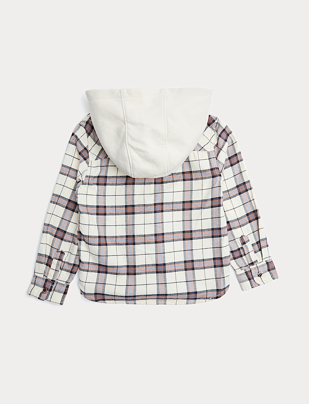 Pure Cotton Checked Hooded Shirt (2-8 Yrs)