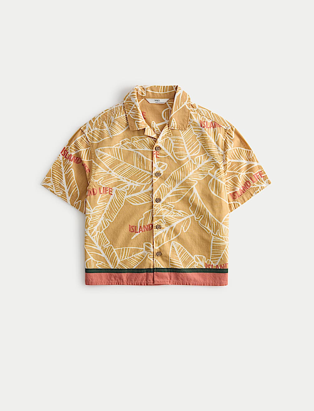 Pure Cotton Tropical Print Shirt (2-8 Yrs)