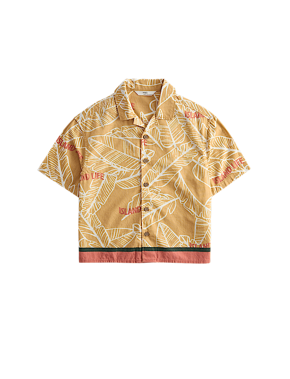 Pure Cotton Tropical Print Shirt (2-8 Yrs)