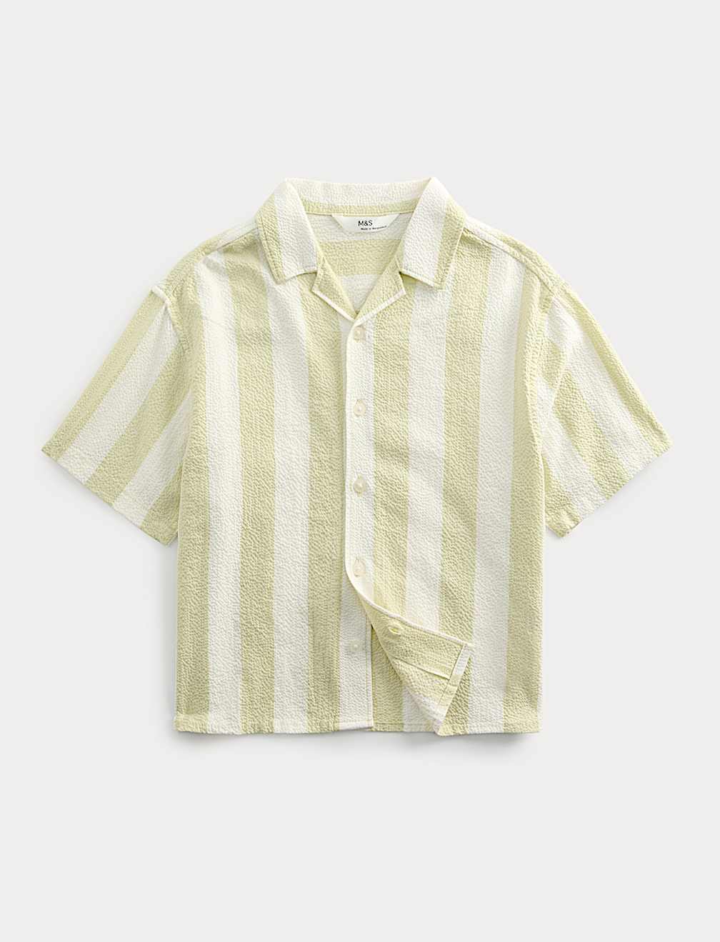 Cotton Rich Striped Seerscucker Shirt (2-8 Yrs)