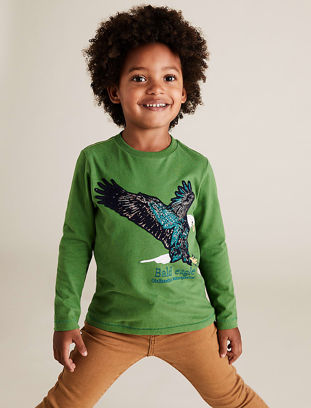 Cotton Embroidered Eagle Top