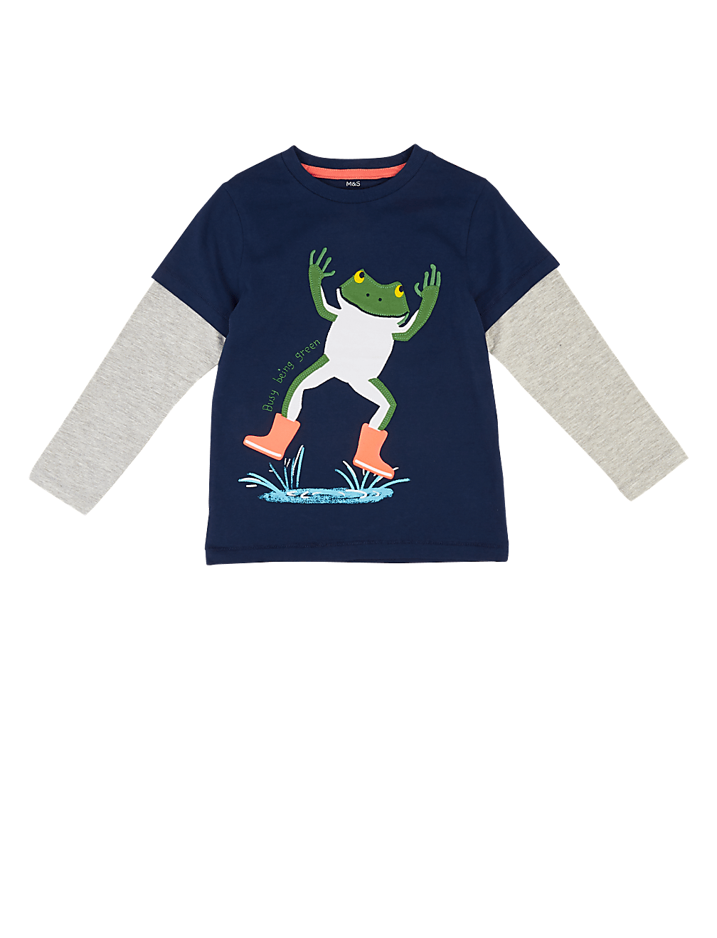 Cotton Embroidered Frog Top (2-7 Yrs)