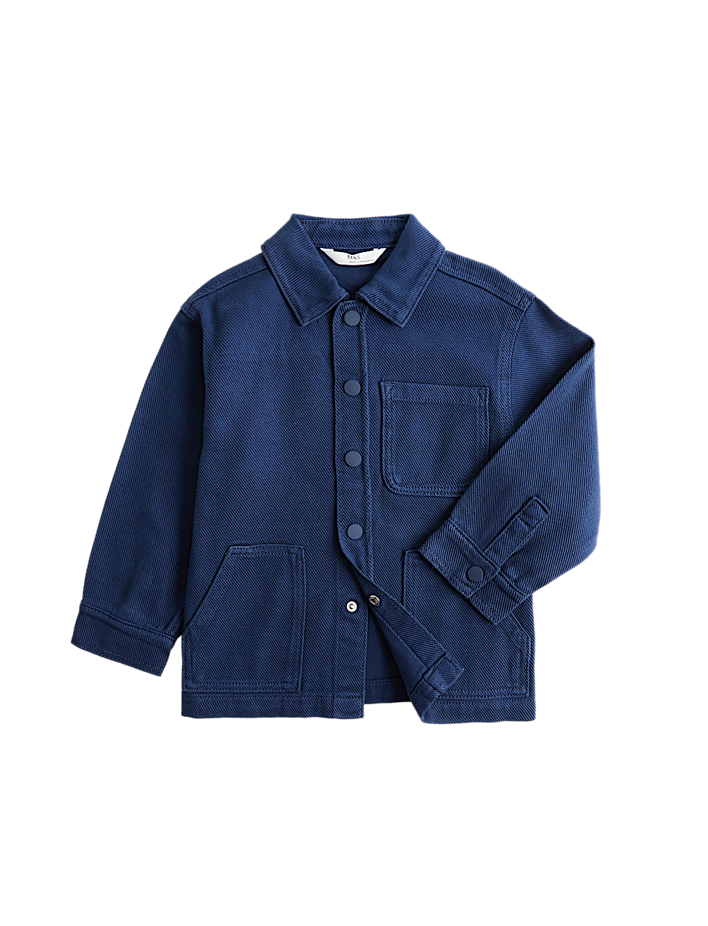 Pure Cotton Denim Twill Overshirt (2-8 Yrs)
