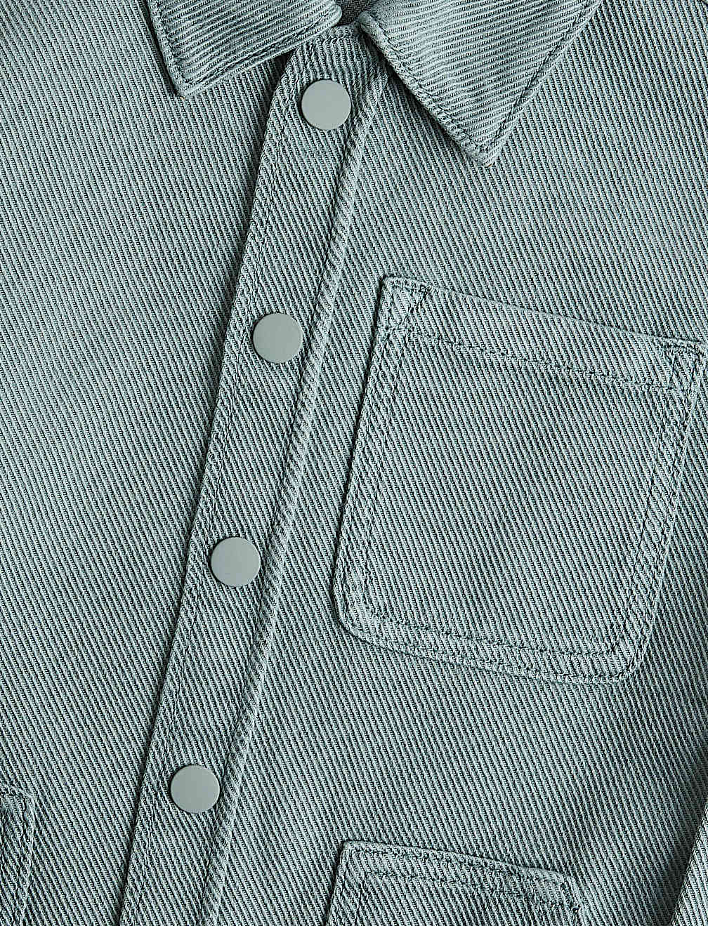 Pure Cotton Denim Twill Overshirt (2-8 Yrs)