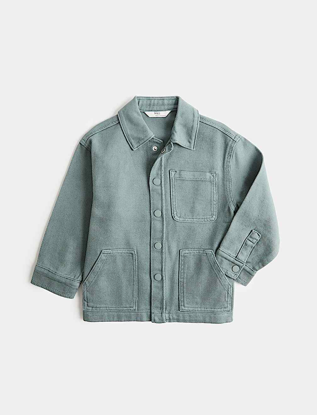Pure Cotton Denim Twill Overshirt (2-8 Yrs)