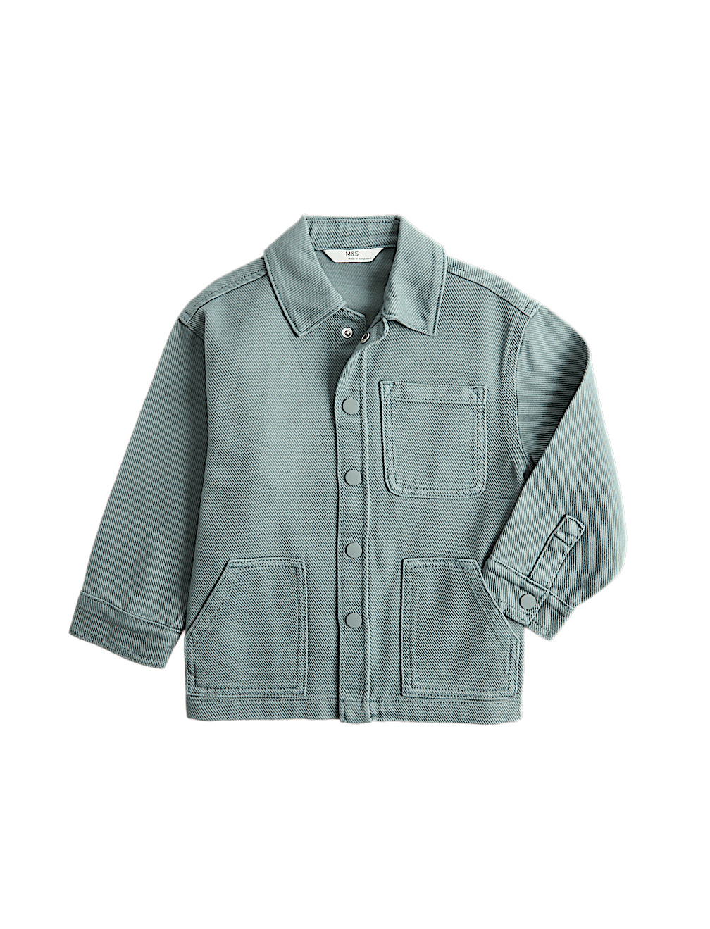 Pure Cotton Denim Twill Overshirt (2-8 Yrs)