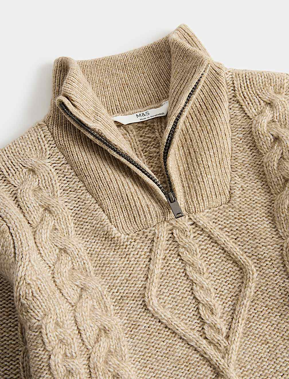 Knitted Half Zip Cable Knit Jumper (2-8 Yrs)