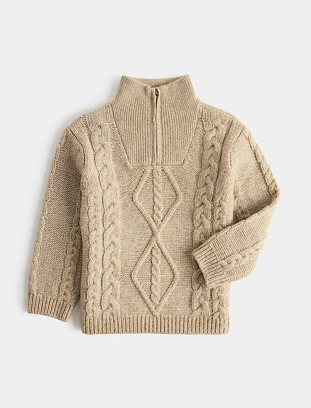 Knitted Half Zip Cable Knit Jumper (2-8 Yrs)