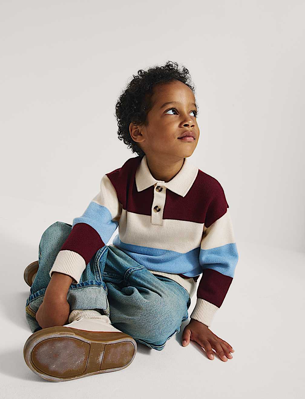 Striped Rugby Knitted Jumper (2-8 Yrs)