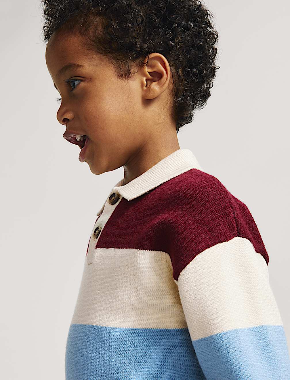 Striped Rugby Knitted Jumper (2-8 Yrs)