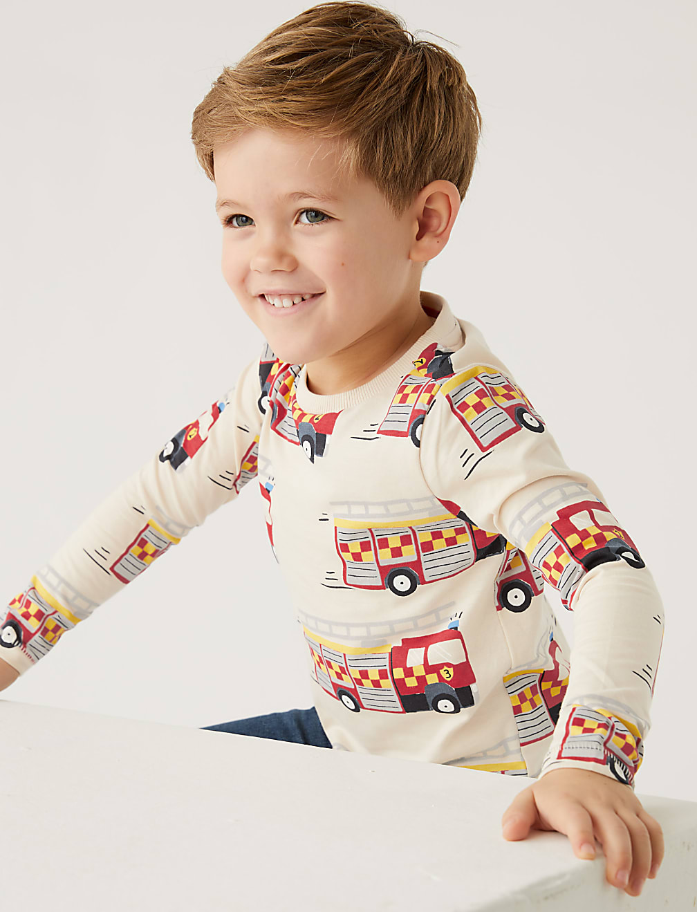 3pk Pure Cotton Fire Engine Tops