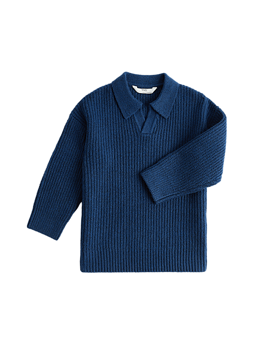 Cotton Rich Trophy Neck Knitted Jumper (2-8 Yrs)