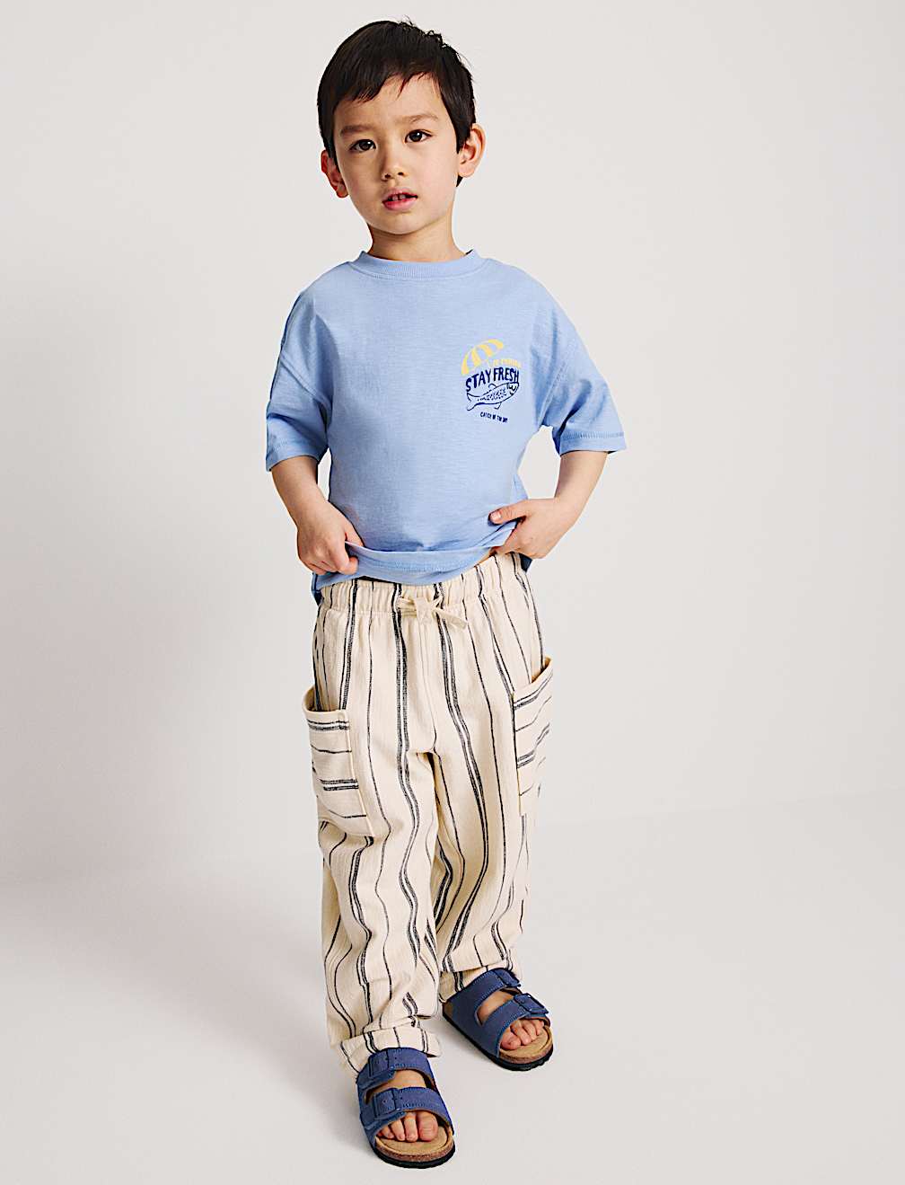 Pure Cotton Fish Graphic T-shirt (2-8 Yrs)