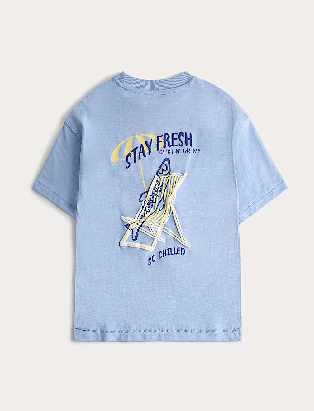 Pure Cotton Fish Graphic T-shirt (2-8 Yrs)