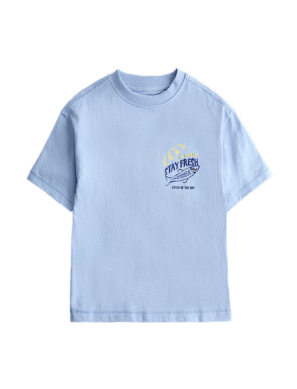 Pure Cotton Fish Graphic T-shirt (2-8 Yrs)