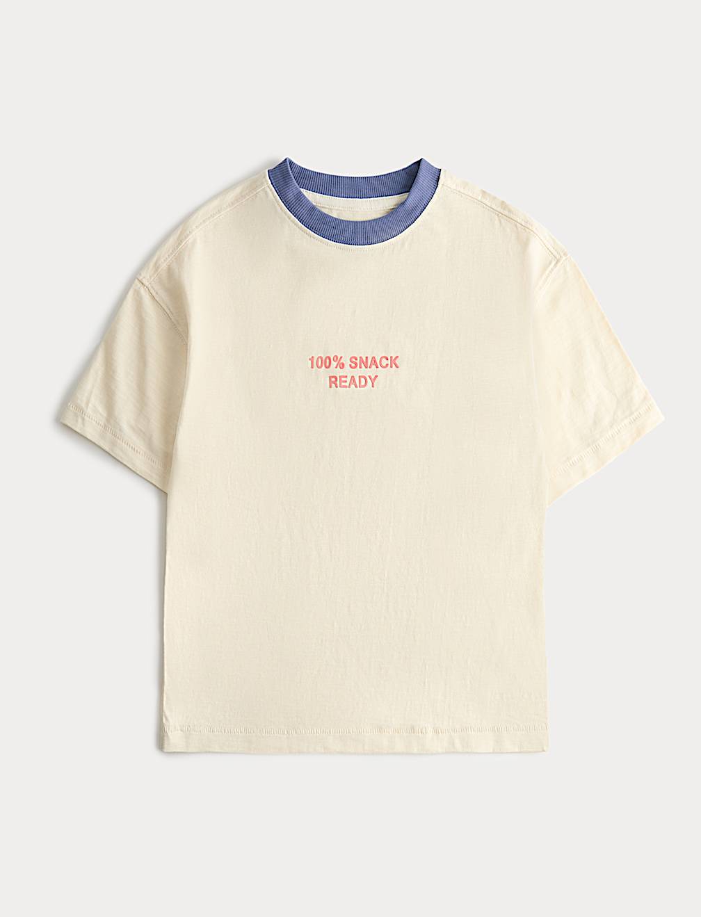 Pure Cotton Snack Ready Slogan T-Shirt (2-8 Yrs)