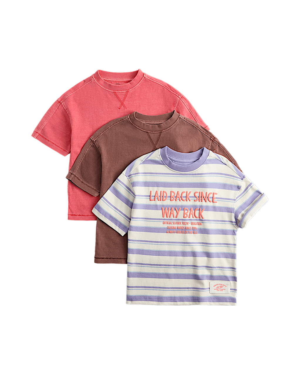 3pk Pure Cotton T-Shirts (2-8 Yrs)