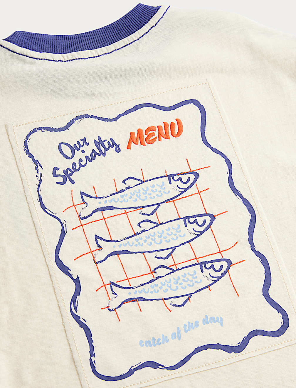 Pure Cotton Fish Graphic T-Shirt (2-8 Yrs)