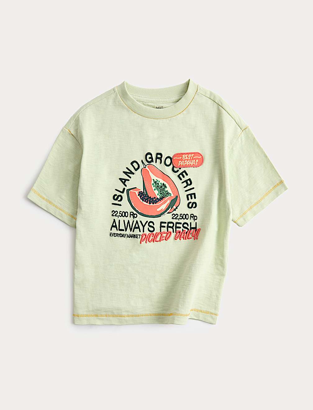 Pure Cotton Fruit Graphic T-Shirt (2-8 Yrs)