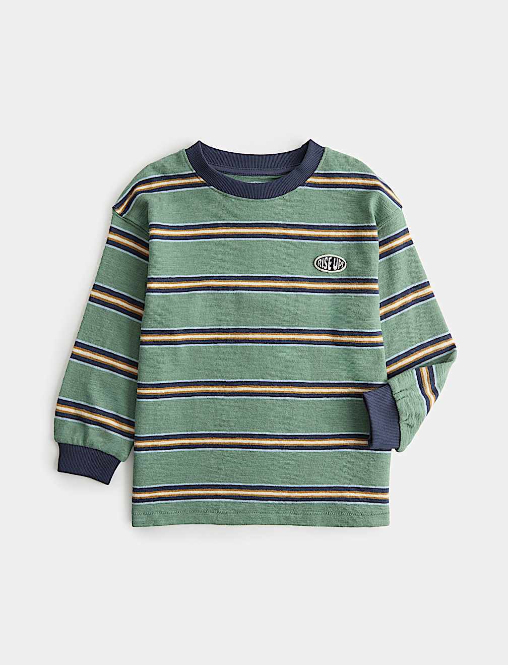 Pure Cotton Textured Striped Top (2-8 Yrs)