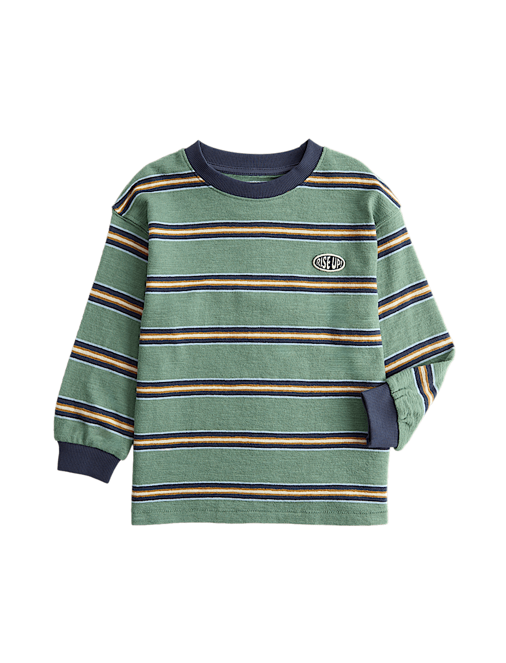 Pure Cotton Textured Striped Top (2-8 Yrs)