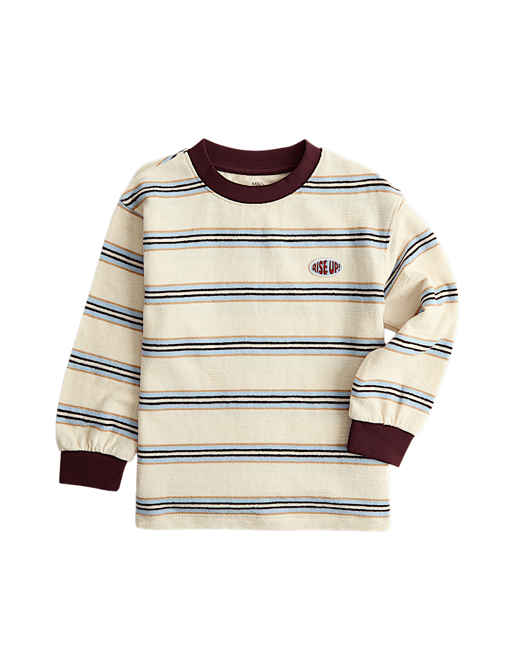 Pure Cotton Textured Striped Top (2-8 Yrs)